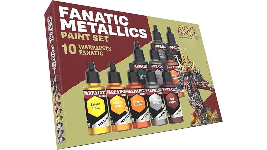 metallic acrylic paint set