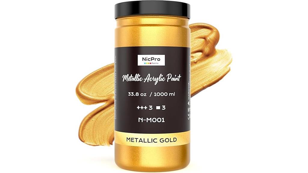 metallic gold acrylic paint