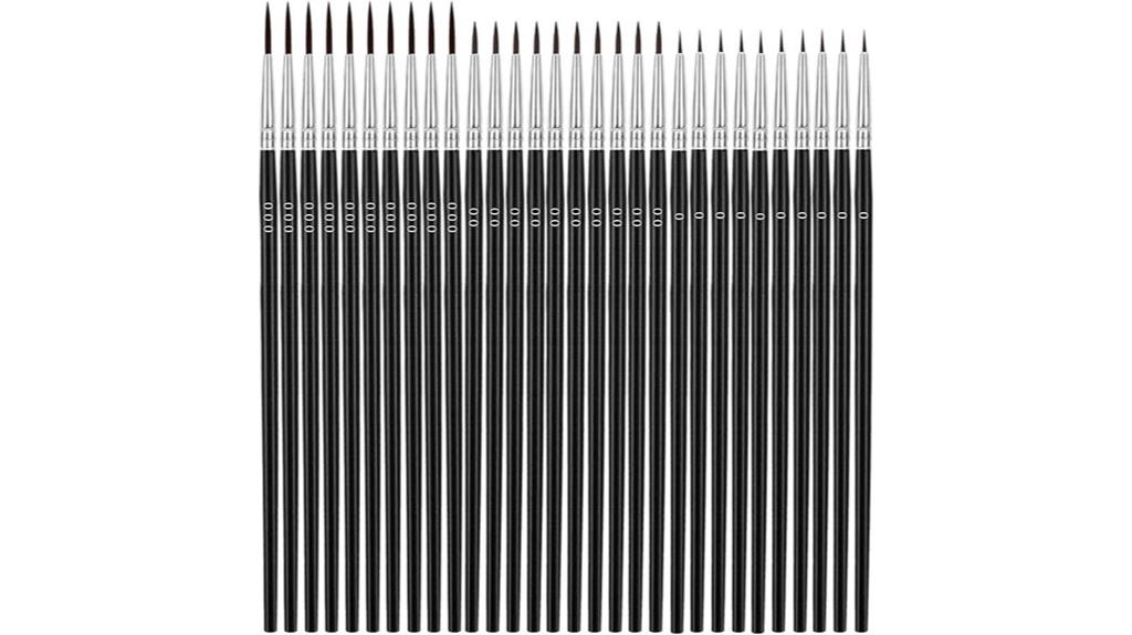 miniature model paint brushes