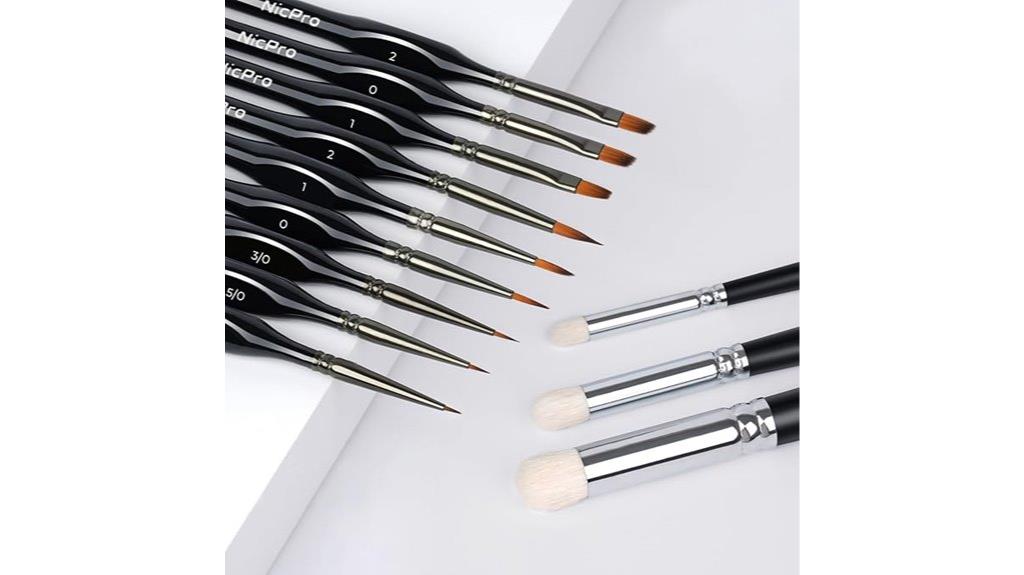 miniature paint brush set