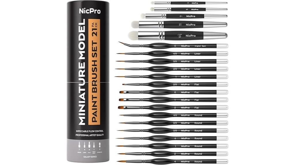 miniature paint brushes set