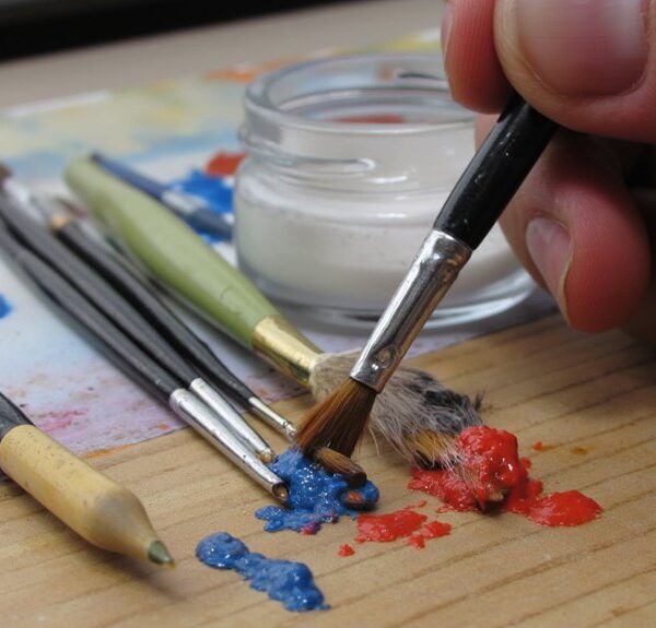 miniature painting brush care
