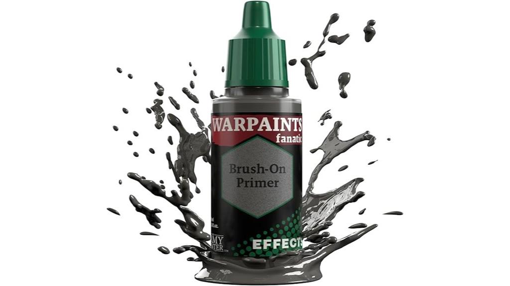 miniature painting brush on primer