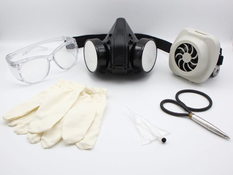 miniature painting safety gear