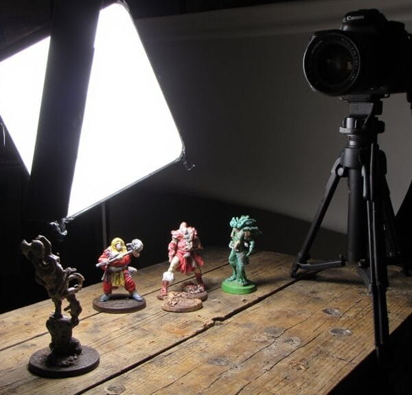 miniature photography lighting setup