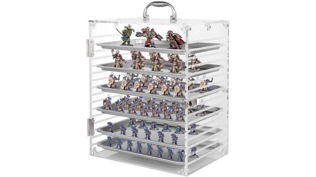 miniature storage case with trays