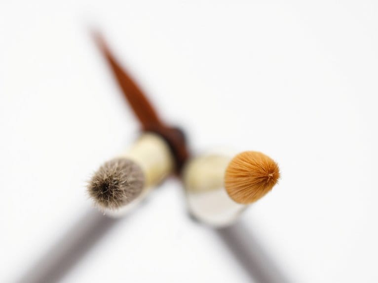 miniature synthetic sable brushes
