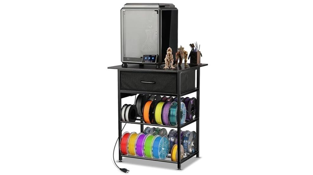 mobile filament storage table