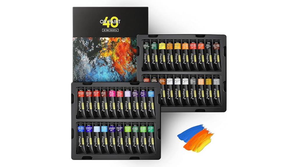 oil paint set enclosed