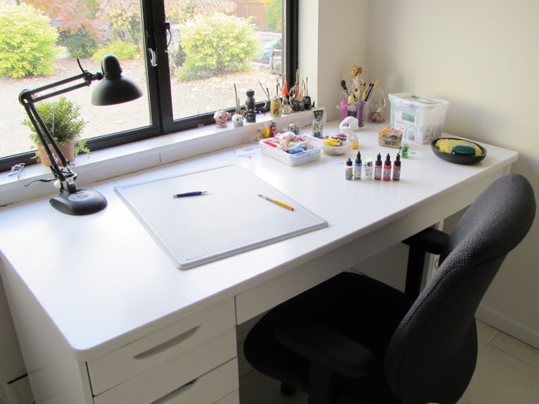 optimal workspace for painting