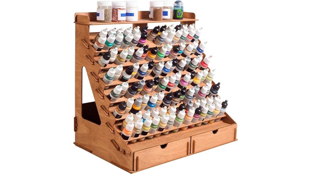 paint bottle and brush organizer