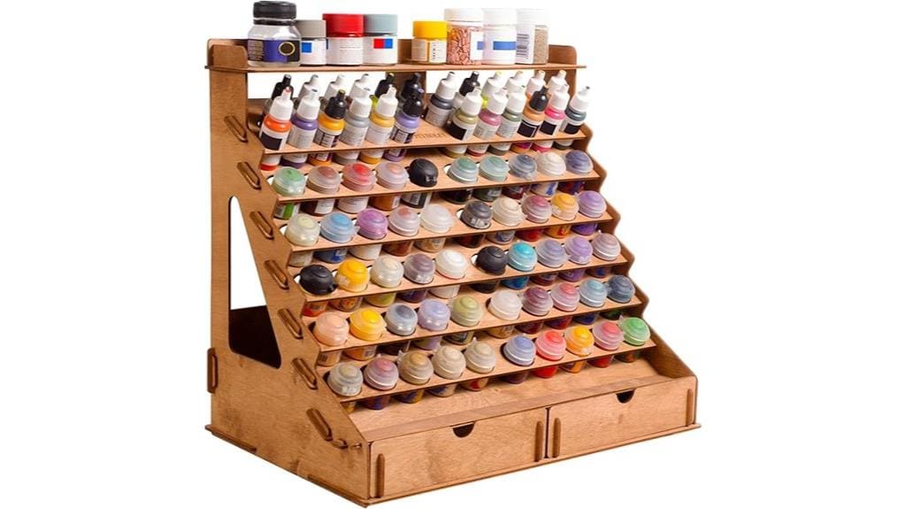 paint bottle organizer drawer