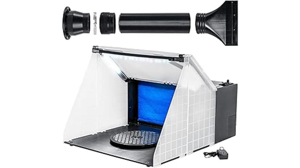 portable spray booth setup