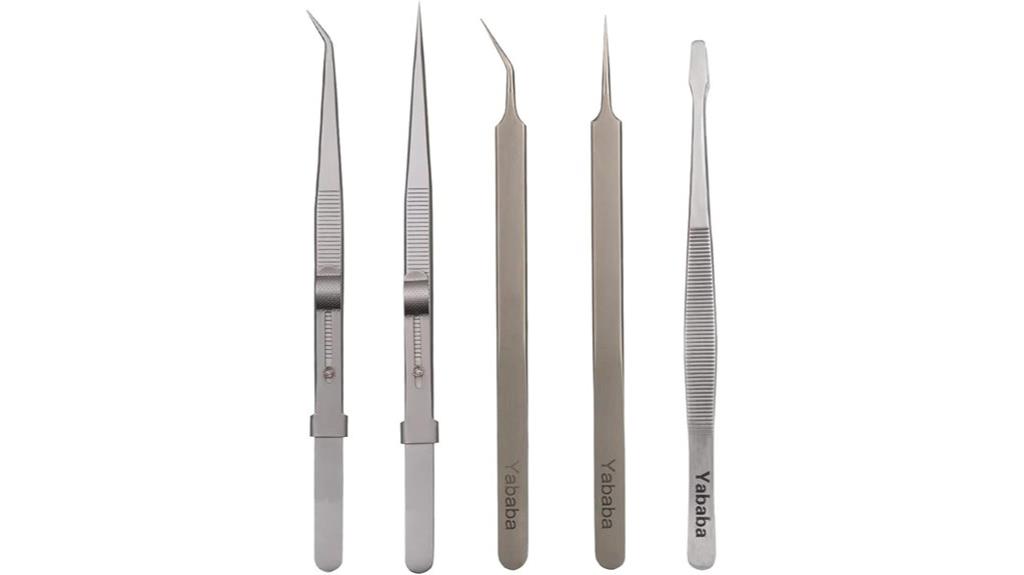 precision anti static tweezers set