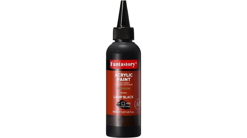 precision black acrylic paint