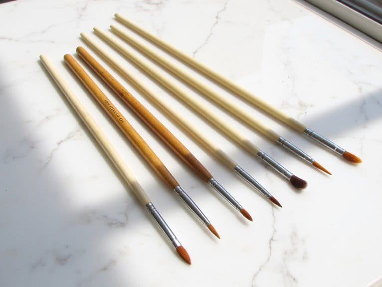 precision painting hobby brushes