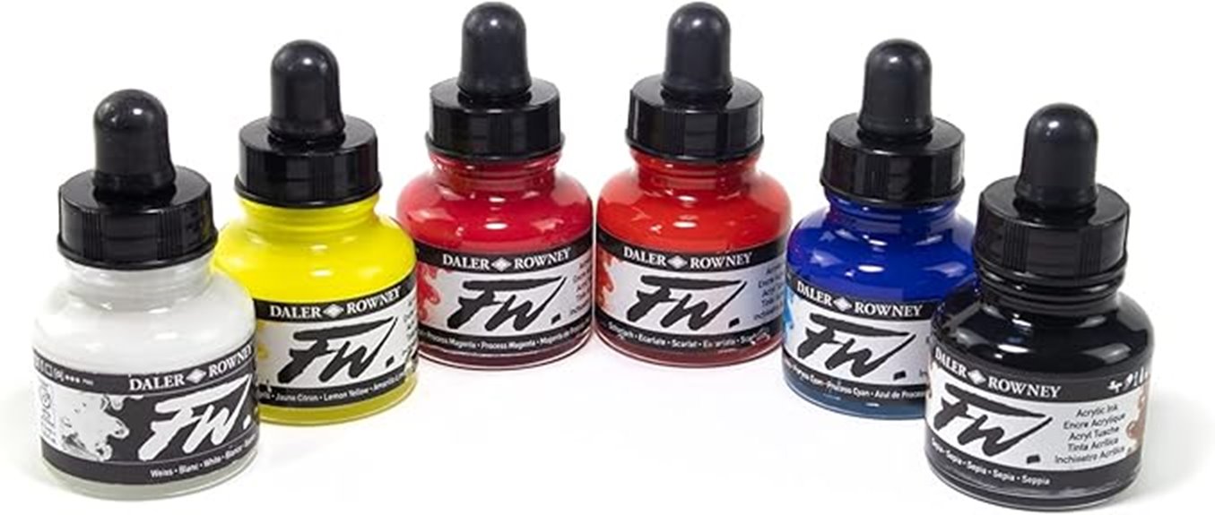 primary acrylic ink set