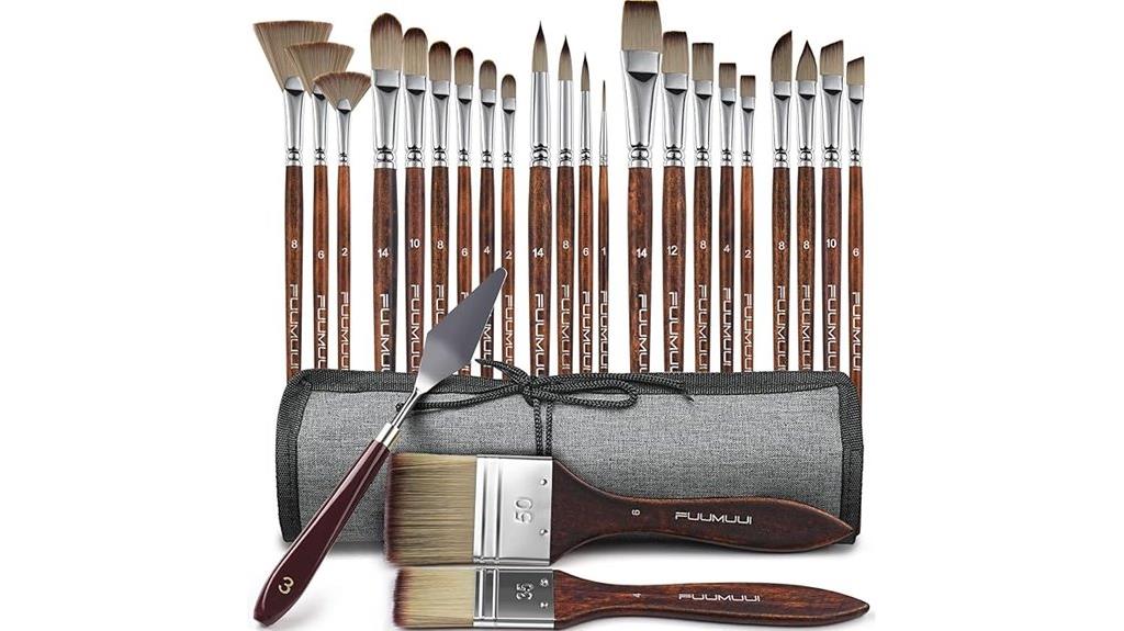professional acrylic paint brushes