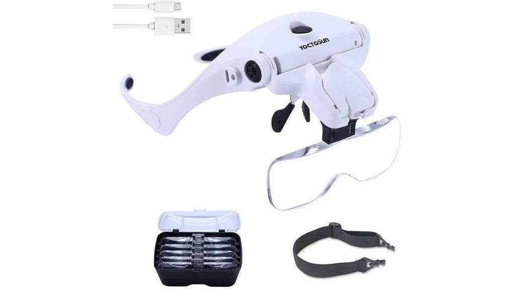 rechargeable headband magnifier glasses