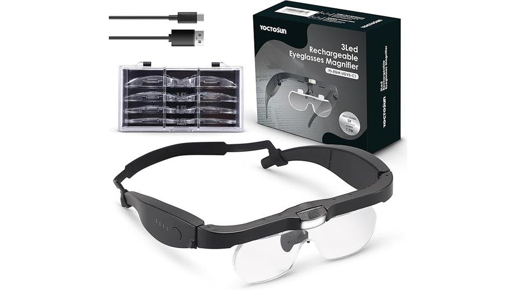 rechargeable led magnifying glasses