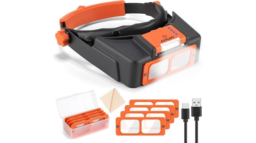 rechargeable magnifying headband glasses