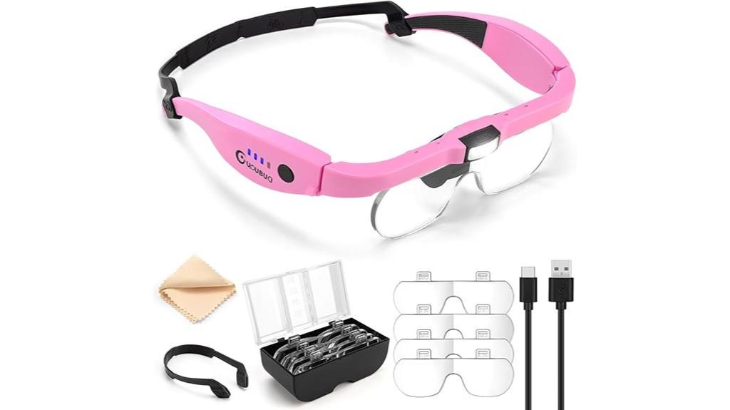 rechargeable magnifying headset lenses