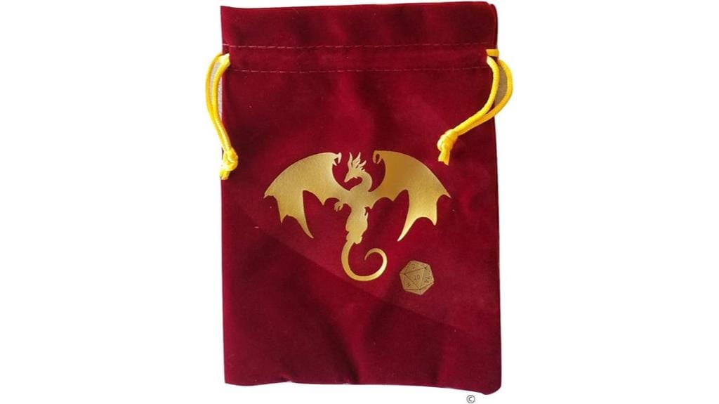 red velvet dice bag