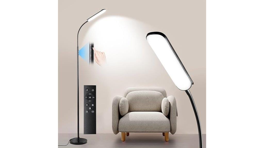 remote controlled dimmable floor lamp