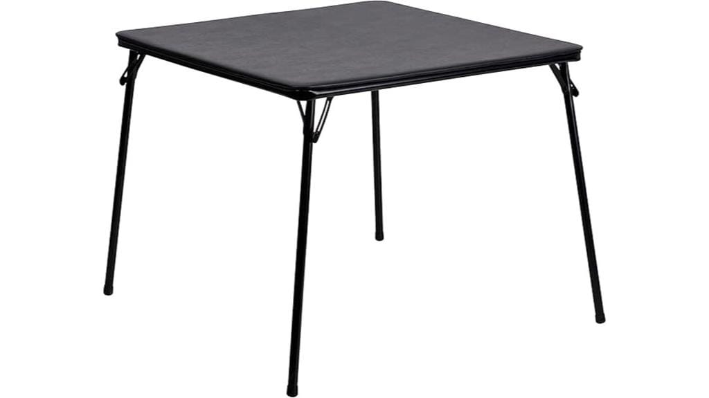 square folding card table