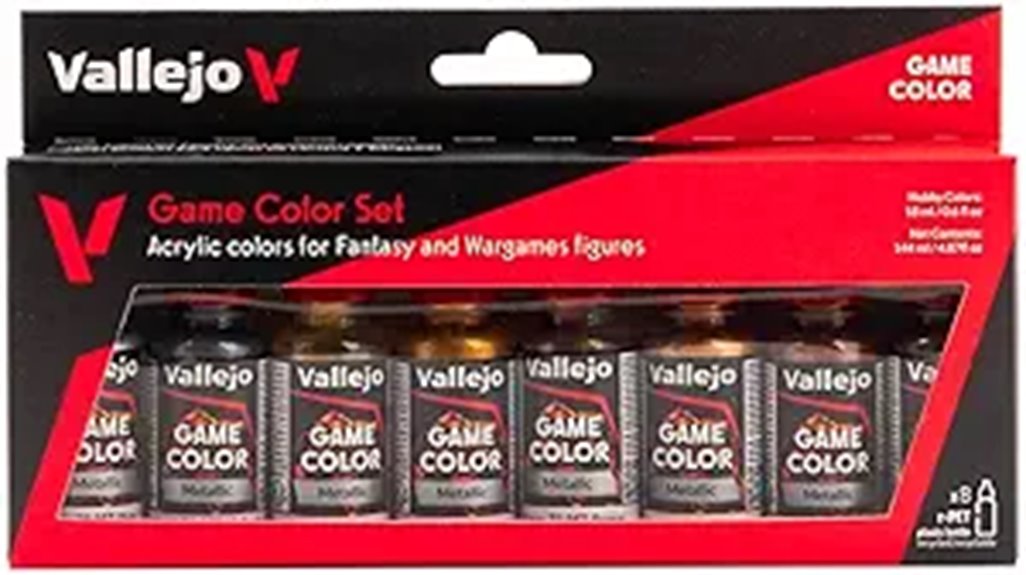 vallejo metallic paint set