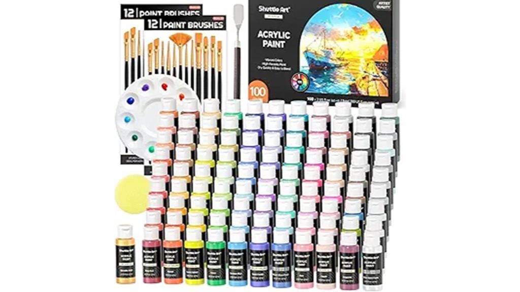 vibrant acrylic paint set