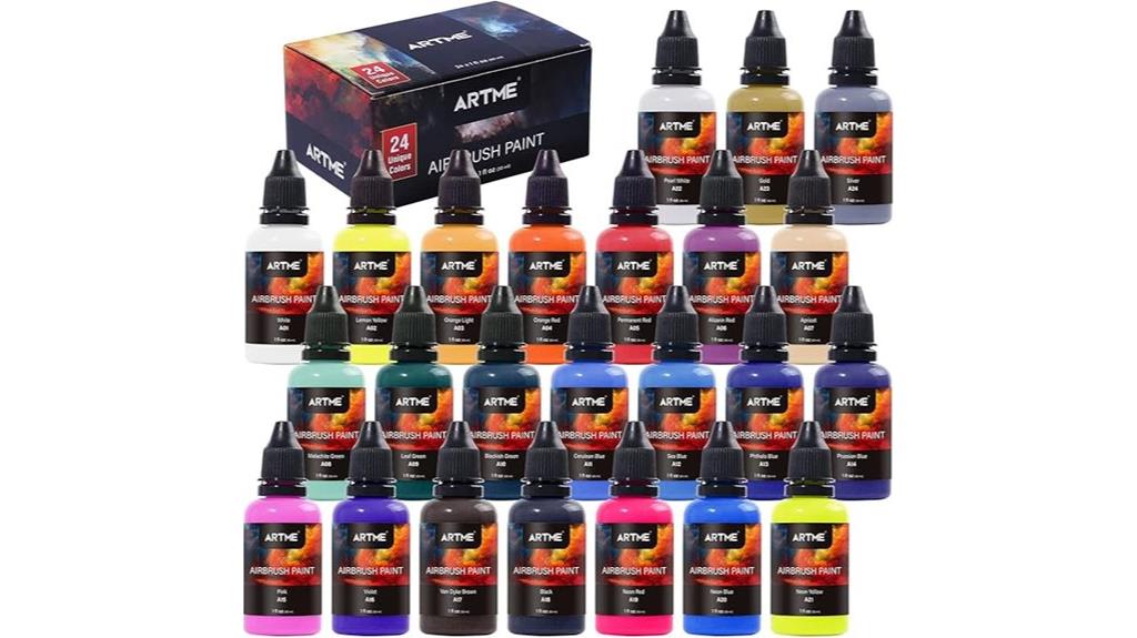 vibrant airbrush paint collection
