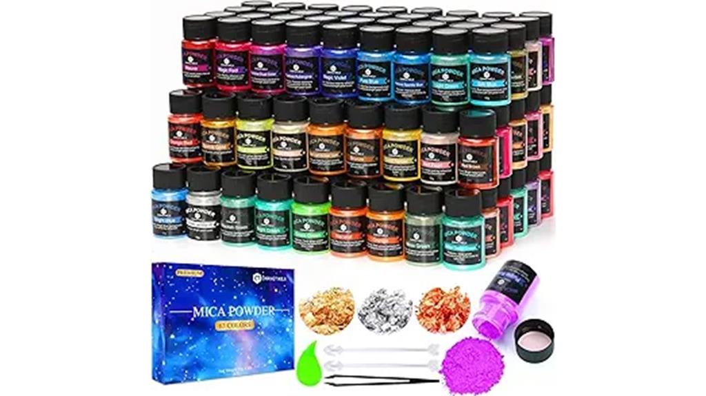 vibrant mica powder colors
