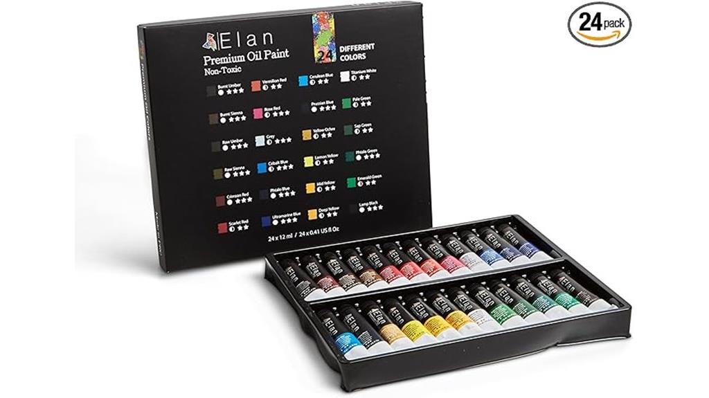vibrant oil paint set