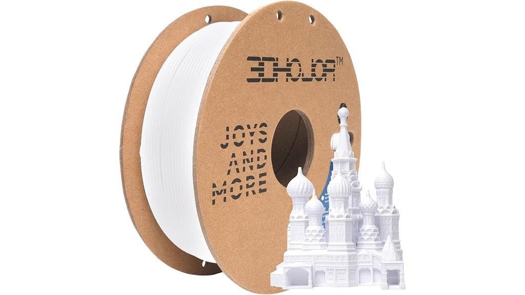 white pla filament spool