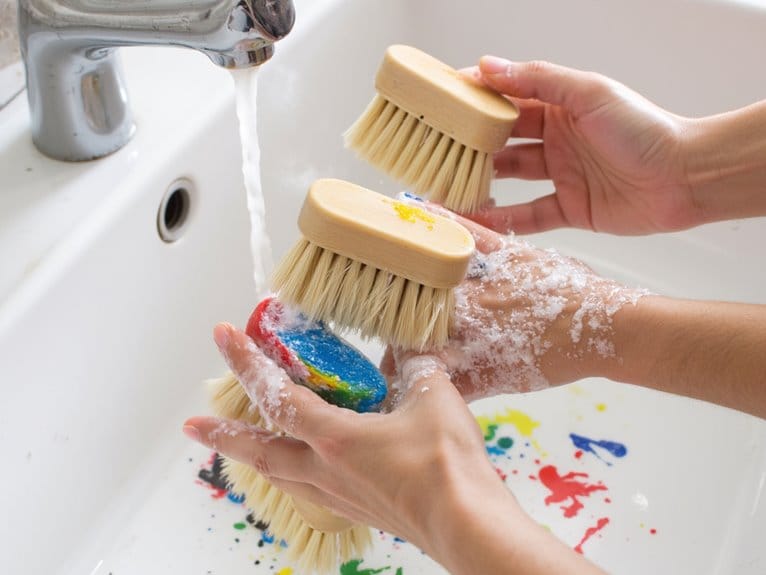 brush cleaning without solvent