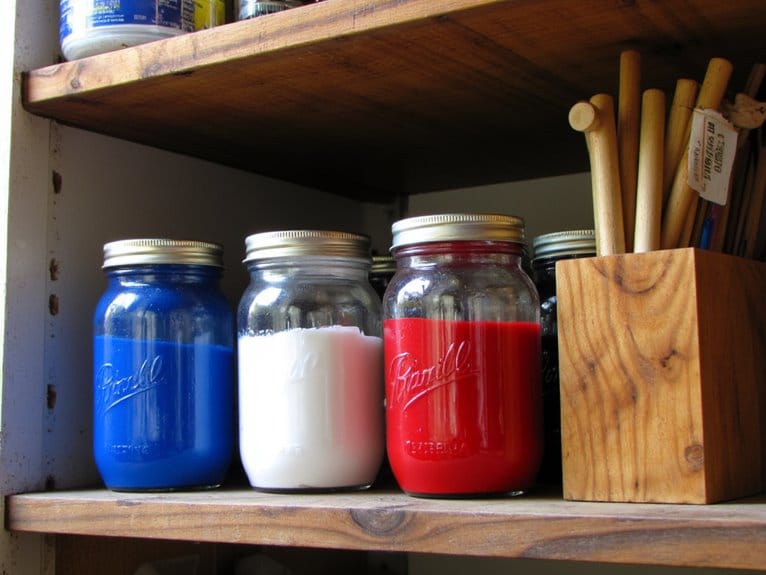 properly organize paint supplies